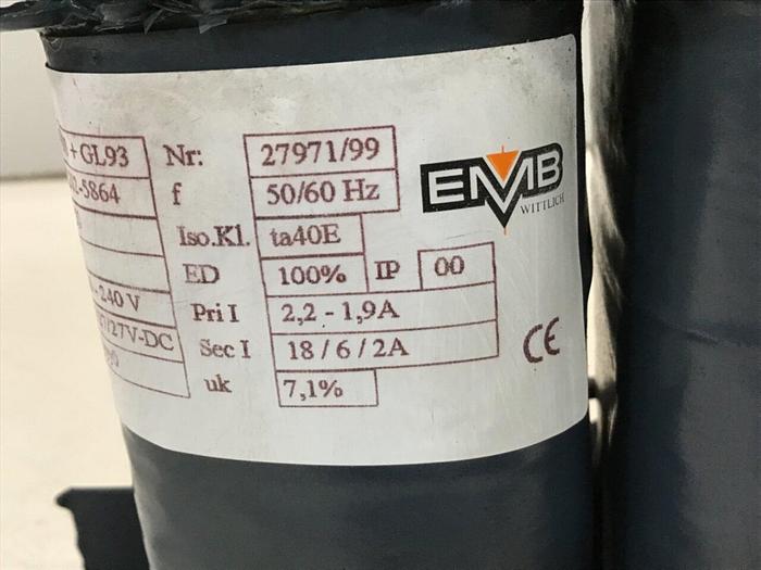 Used EMB WITTLICH Transformer PU93+GL93 Used