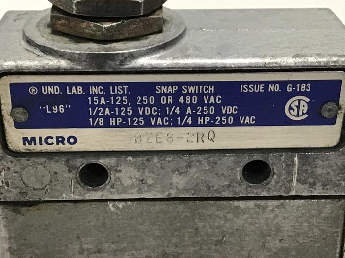 Used MICRO AIDE INC Limit Switch BZE6-2RQ #122076