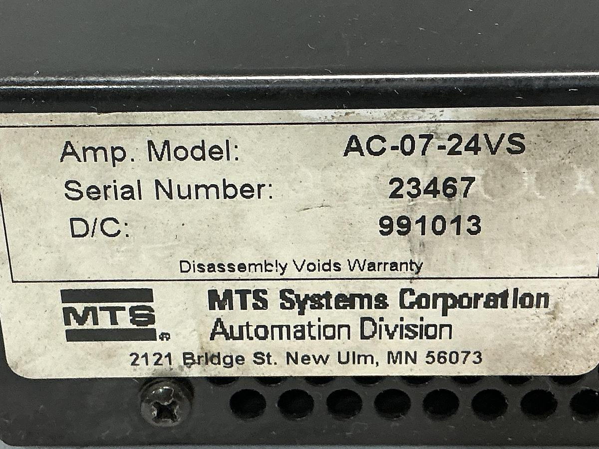 Used MTS SYSTEMS CO AC-07-24VS