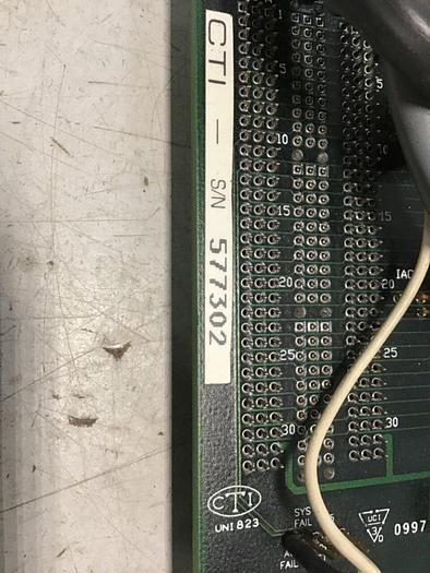 Used CTI Van Dorn Control Rack UNI 823 Z9719816B #136318