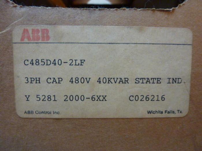 ABB Capacitor C485D40-2LF Used