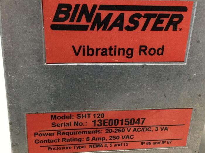 Used BIN MASTER Vibrating Rod SHT120 #111179