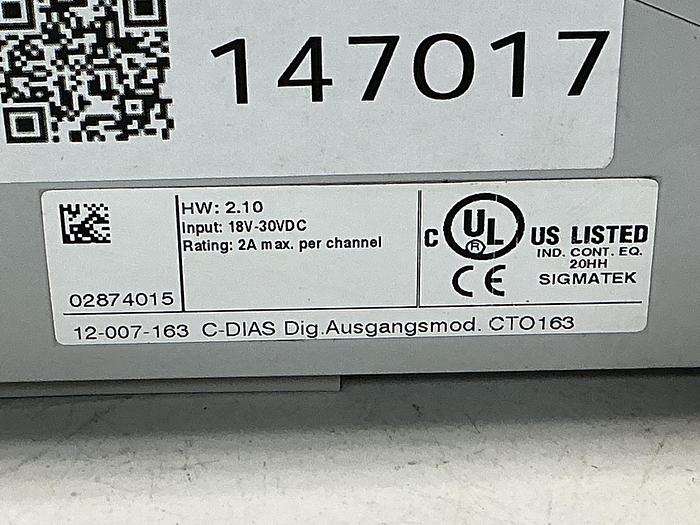 Used SIGMATEK CTO 163