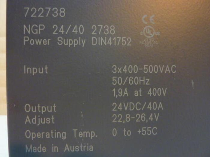 Used LUTZE Power Supply 722738 #34875