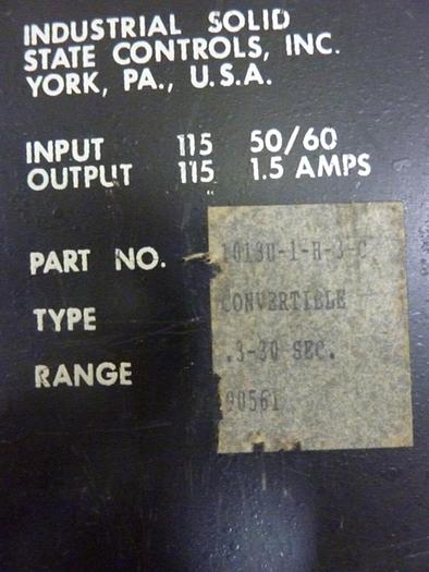 Used ISSC Programmable Timer 1013U-1-H-3-C #46450
