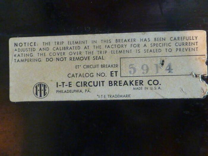 Used SIEMENS 225 Amp Circuit Breaker ET5914 #36780