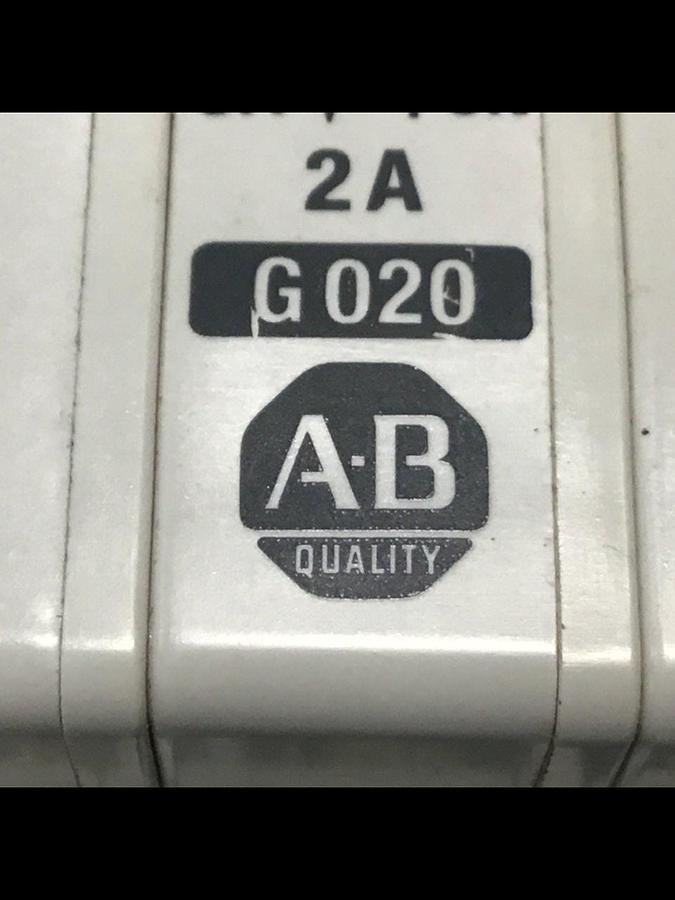 Used ALLEN BRADLEY 2 Amp Circuit Breaker 1492-CB3/G020 SER A Used