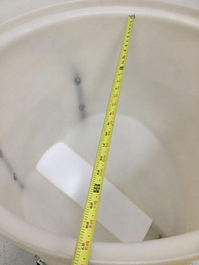 Used PPE Plastic Rolling Surge Bin USED