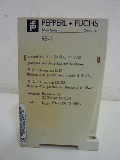 Used PEPPERL & FUCHS Amplifier Relay RE-1 #55581
