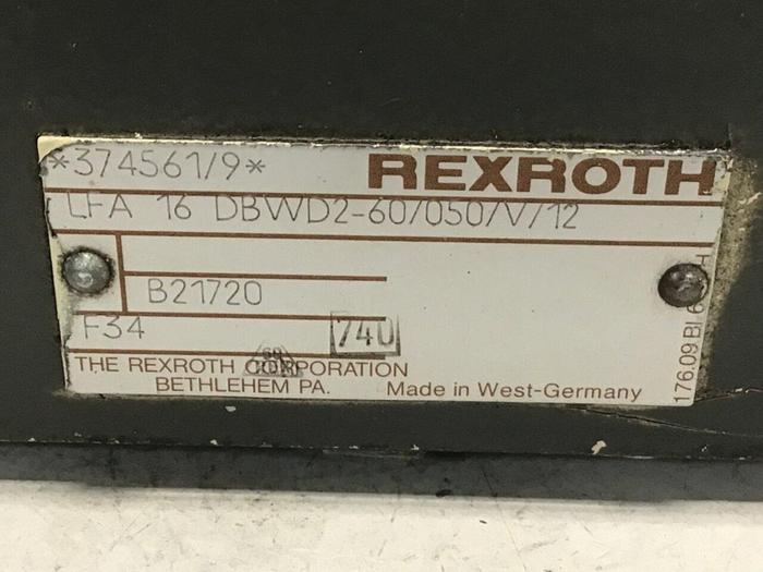 Used REXROTH Valve LFA16DBWD260050V12 #140423