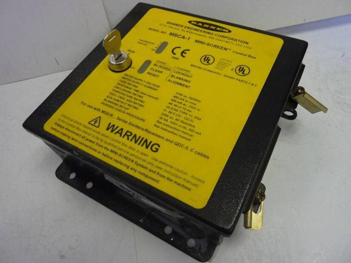 Used BANNER ENGINEERING Light Curtain Control Box MSCA-1 #8918