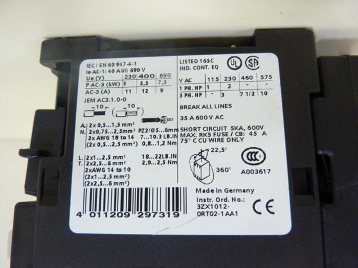 Used SIEMENS Contactor 3RT1024-1K #45576