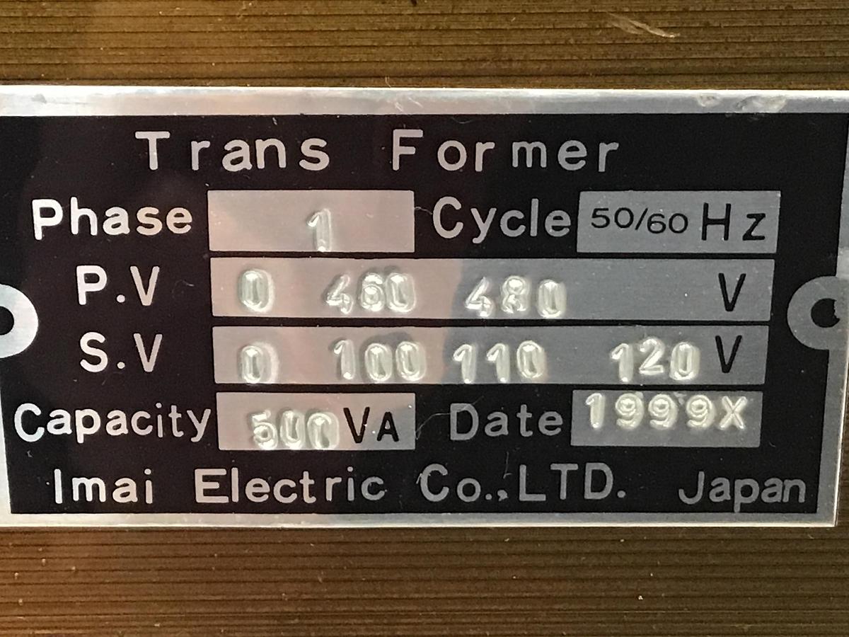 Used IMAI 500 VA / tf 500 VA TRANSFORMER USED #125538