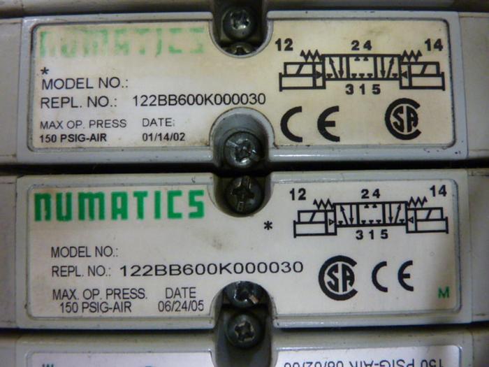 Used NUMATICS Manifold & Valves 239-1175 #52951