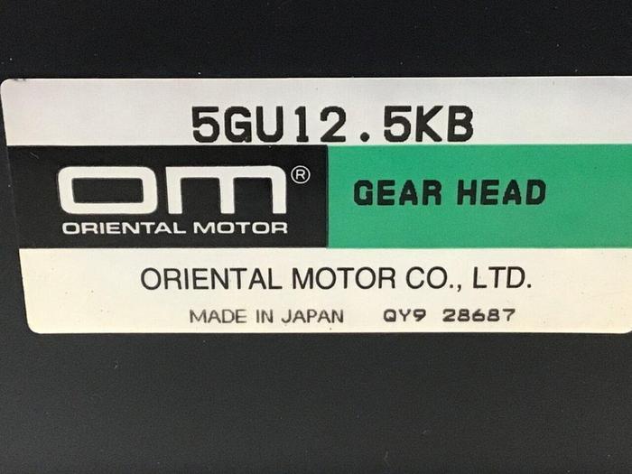 Used ORIENTAL MOTOR Gearhead 5GU12.5KB Used