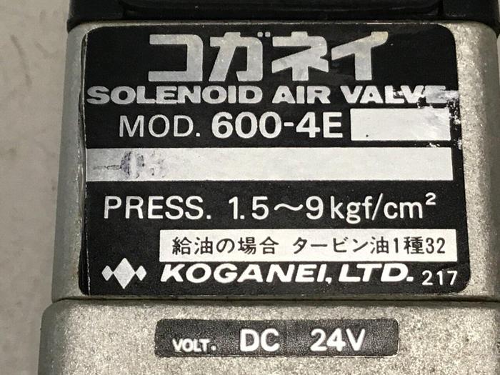Used KOGANEI Valve 600-4E1-03 #128500