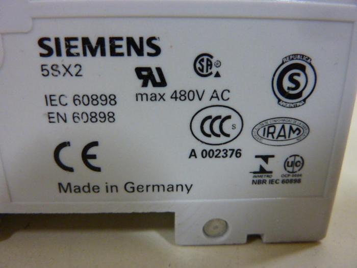 Used SIEMENS 2 Amp Circuit Breaker 5SX23D2 #52197