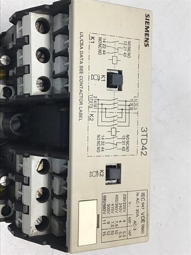Used SIEMENS Relay 3TD42 #116820