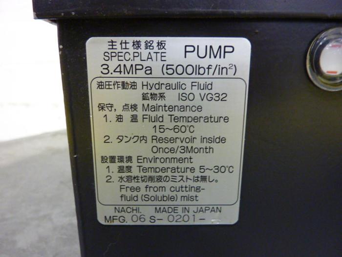 Used NACHI Hydraulic Power Pack 06 S-0201 Used