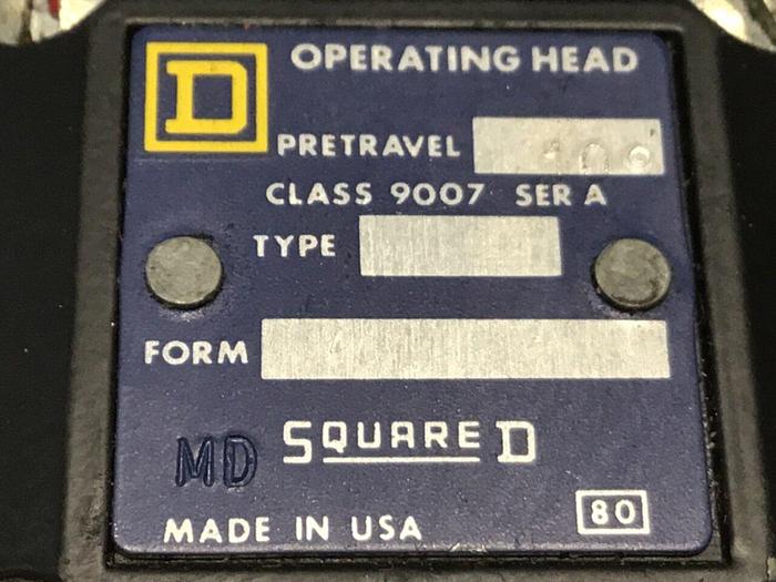 Used SQUARE D Limit Switch 9007-AEQ2699 #121410
