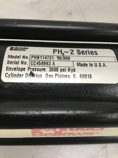 Used SCHRADER BELLOWS Cylinder PHB114721 16.000 #130974