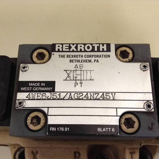 Used REXROTH Valve 4WEH16W60/6AG24NEZ4V USED #80617