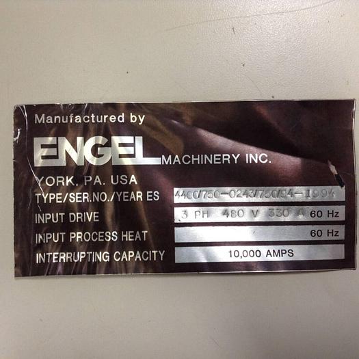 Used ENGEL 80 Oz Injection Unit ES 4400/750 / IU 90MM USED