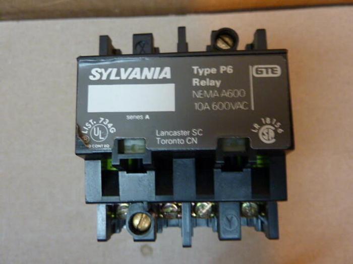 Used SYLVANIA Control Relay P6-20-76 #29447