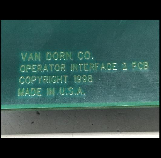 Used VAN DORN Operator Interface Board 330129 PC330-129 330-129 Used