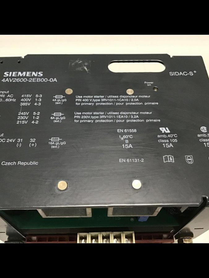 Used SIEMENS Power Supply 4AV2600-2EB00-0A Used