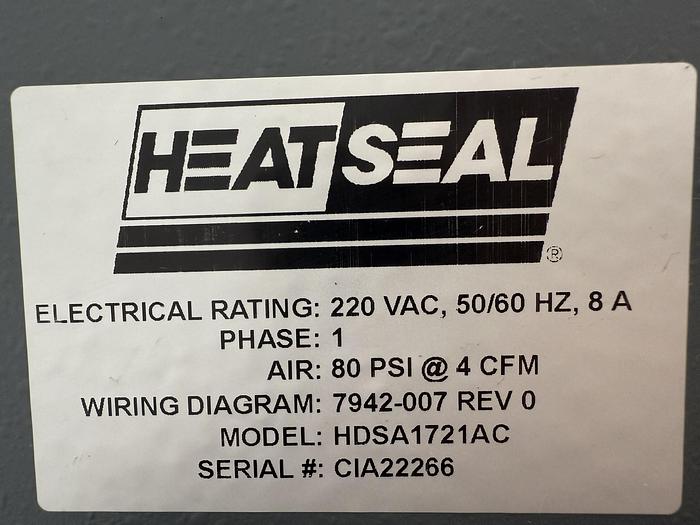 Used Heatseal HDSA1721AC