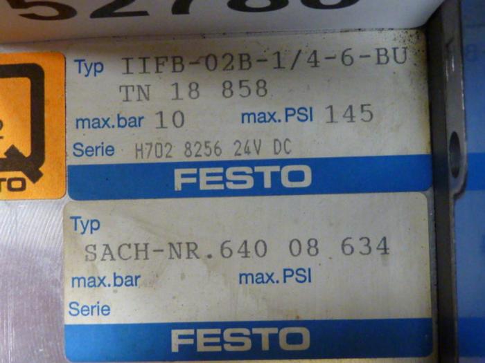 Used FESTO Control Block / Valve Terminal IFB8-02 #52780