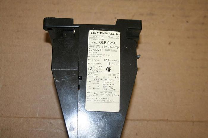 Used SIEMENS Overload Relay OLR0250 Used