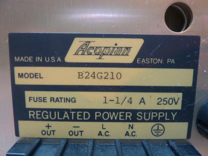 Used ACOPIAN Power Supply B24G210 #30991