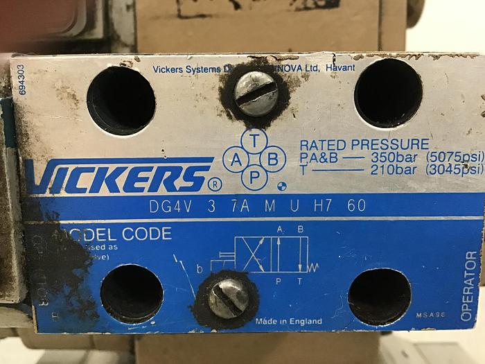 Used VICKERS KFDG5V 7 26200N X VM U1 H1 12 EN30 Valve Used #141262