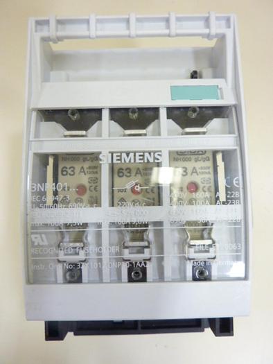 Used SIEMENS Fuse Holder 3ZX1012-0NP30-1AA2 #46039