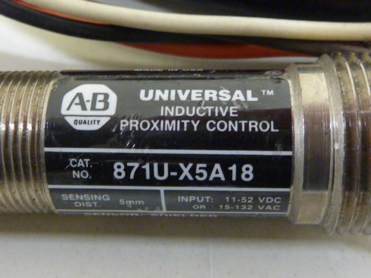 Used ALLEN BRADLEY Proximity Switch 871U-X5A18 Used
