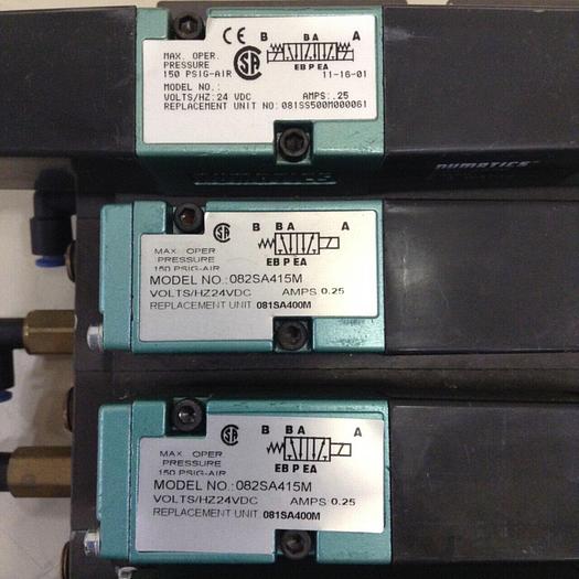 Used NUMATICS Control Block w/ Valves 082SA415M #80033