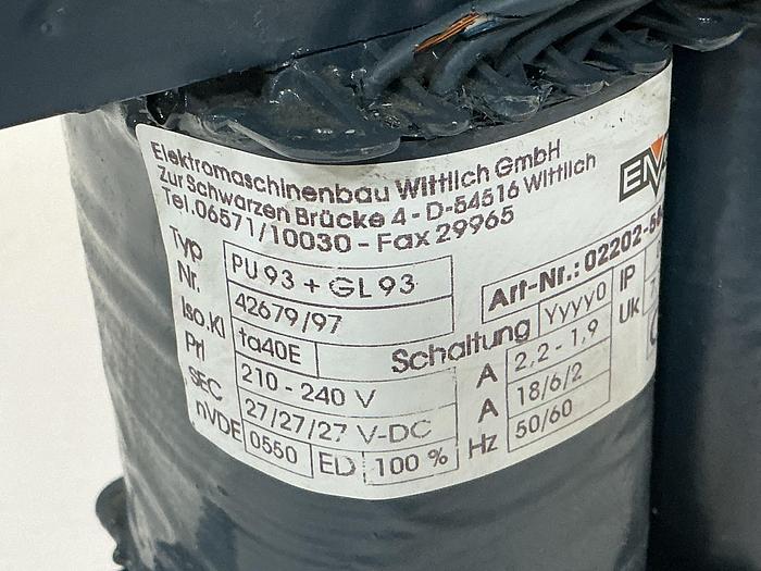 Used EMB WITTLICH PU 93 + GL 93