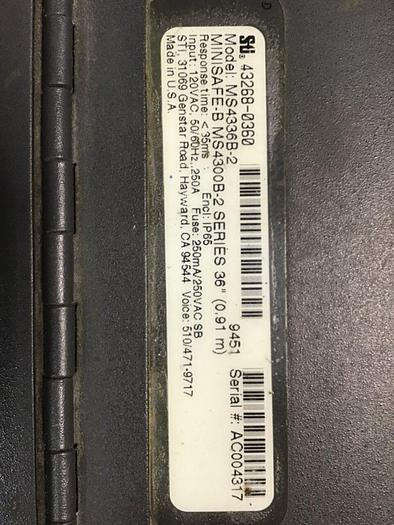 Used STI Light Curtain Control Box MS4336B-2 BOX #139928