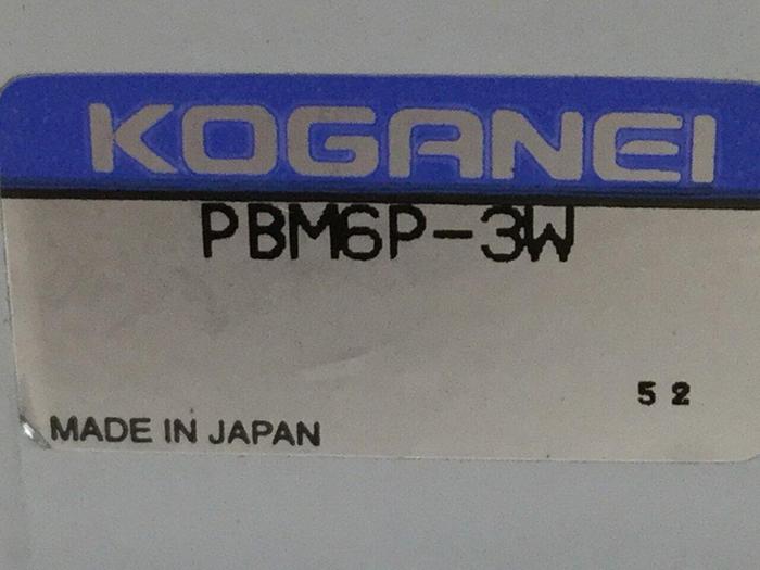 Used KOGANEI Block w/ Valves PBM6P-3W #104870