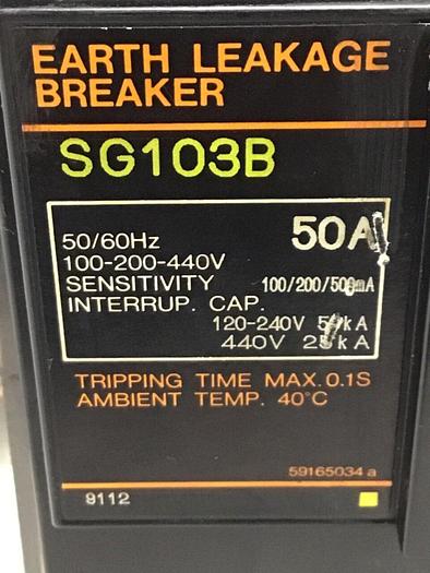 Used FUJI ELECTRIC 50 Amp Breaker SG103B-50 #135382