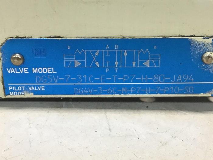 Used TOKIMEC Valve DG5V-7-31C-E-T-P7-H-80-JA94 Used