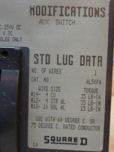 Used SQUARE D 30 Amp Circuit Breaker FAL360301212 USED