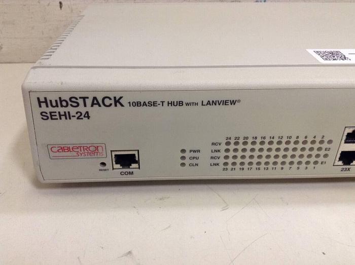 Used CABLETRON 10 Base-T Hub w/ Lanview SEHI-24 #75001