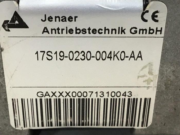 Used JENAER Servo Motor 17S19-0230-004K0-AA #128867