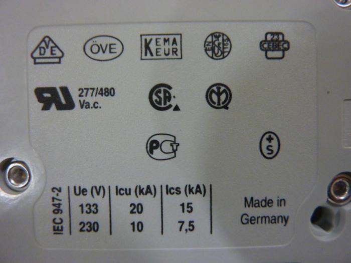 Used ABB 2 Amp Circuit Breaker S201-D2 #52189