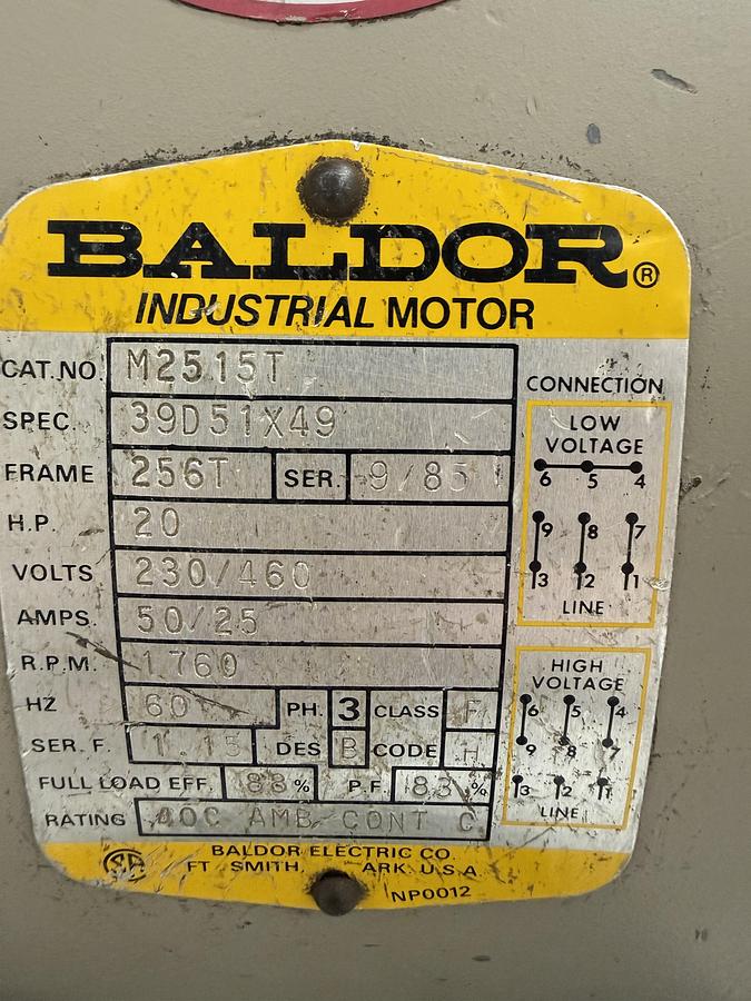 Used DNL / needs to be cleaned NELMOR Grinder Granulator G1220P 1 USED