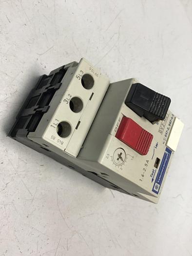Used TELEMECANIQUE Circuit Breaker 1.6-2.5 Amp GV2-M07 #119692