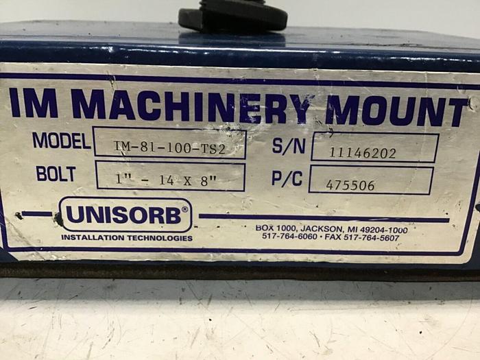 Used UNISORB Leveling Mount Pad IM-81-100-TS2 #122778